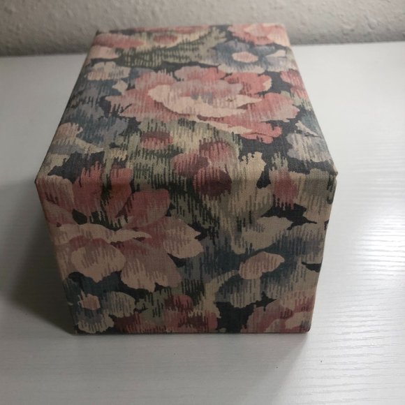 80sVintage Fabric Covered Renner Davis Storage Box - Picture 7 of 12